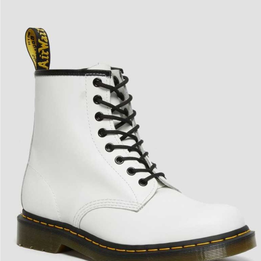 Dr. Martens White Boots with Black Accents